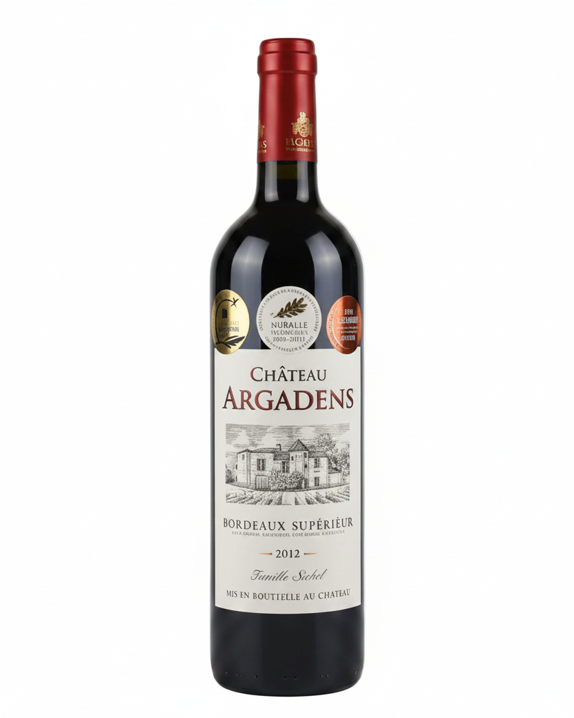 2014 Château Argadens Bordeaux Supérieur red wine bottle