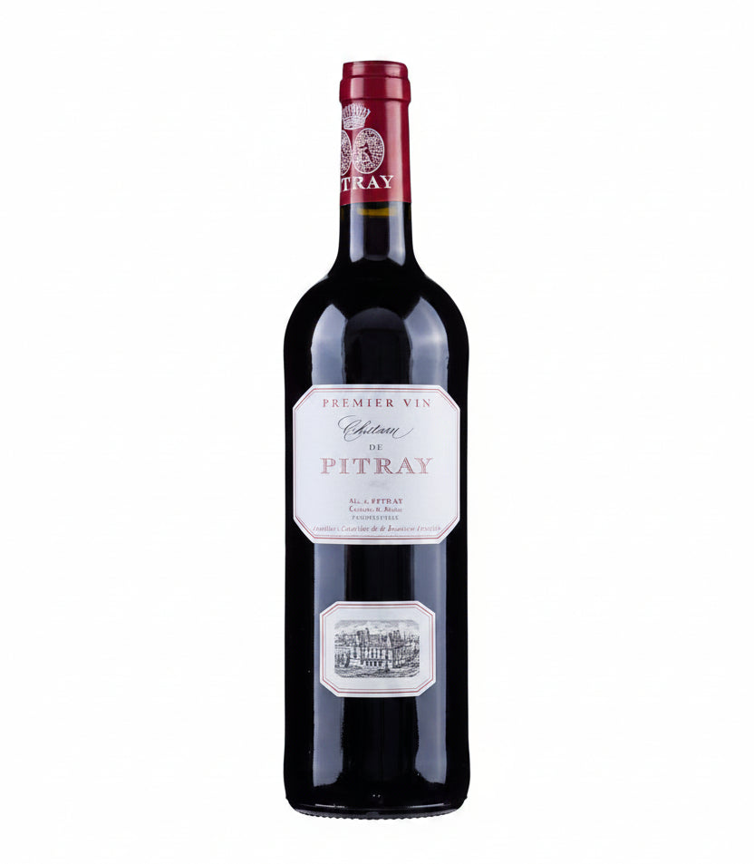 2014 Château de Pitray Premier Vin Côtes de Castillon Bordeaux red wine bottle