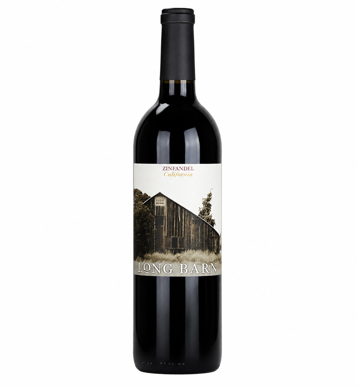 2016 Long Barn Zinfandel red wine bottle