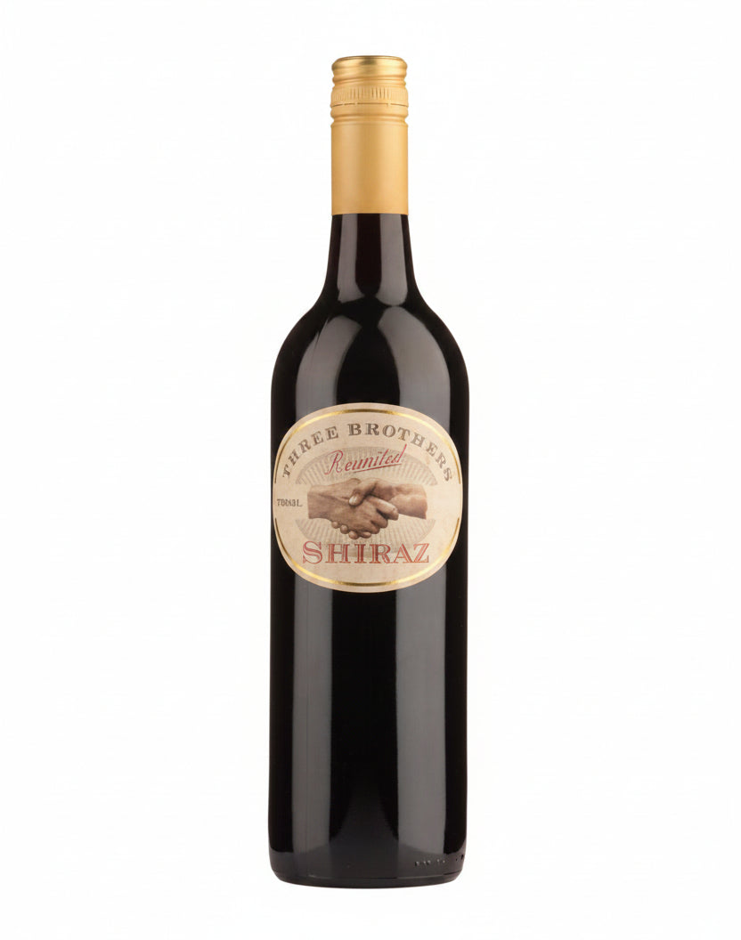 2020 Three Brothers Reunited Shiraz red wine bottle