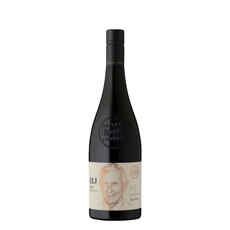 2021 Olivers Taranga Vineyards HJ Reserve Shiraz red wine bottle