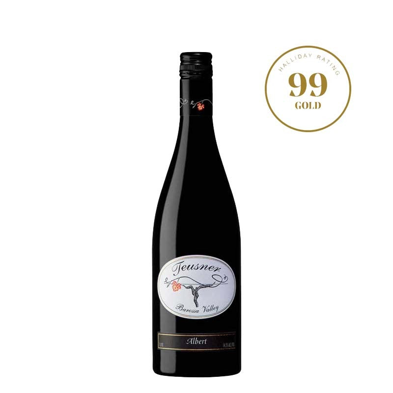 2021 Teusner Albert Shiraz red wine bottle