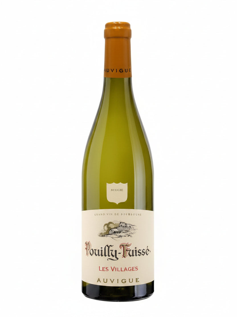 2022 Domaine Auvigue Les Villages Pouilly-Fuissé white wine bottle