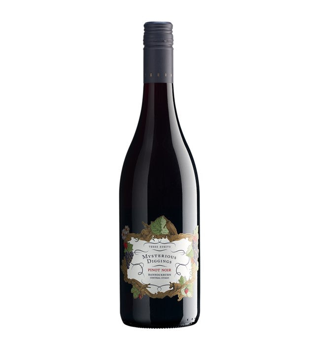 2022 Terra Sancta Mysterious Diggings Pinot Noir Central Otago red wine bottle