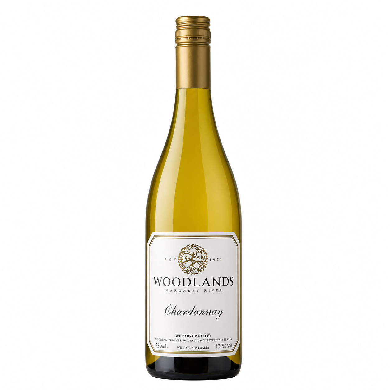 2023 Woodlands Wilyabrup Valley Chardonnay white wine bottle