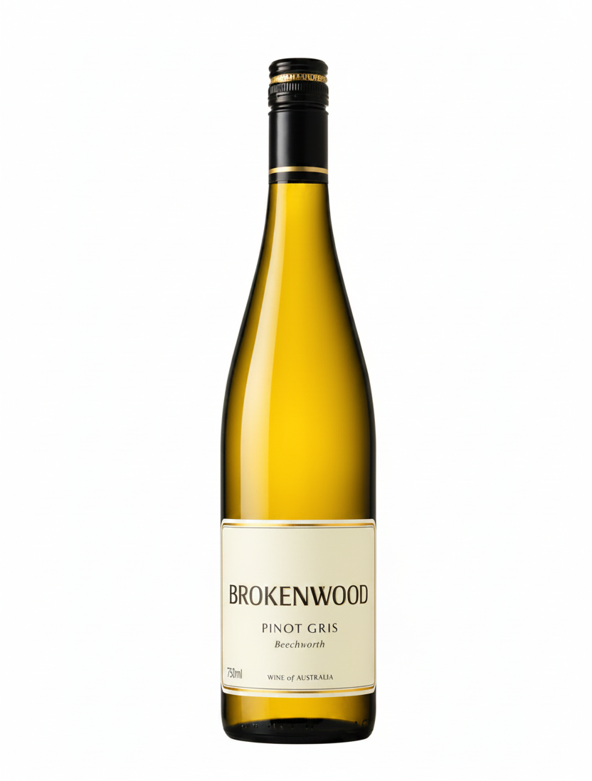 2025 Brokenwood Beechworth Pinot Gris Victoria Australia white wine bottle