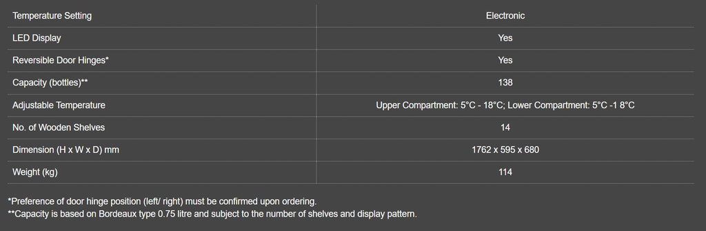 Vintec Seamless Stainless Steel Series VWD154SSA-X