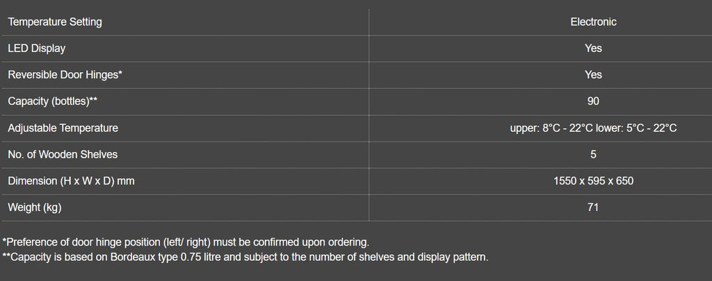 Vintec Allure Series VWM122SAA-X