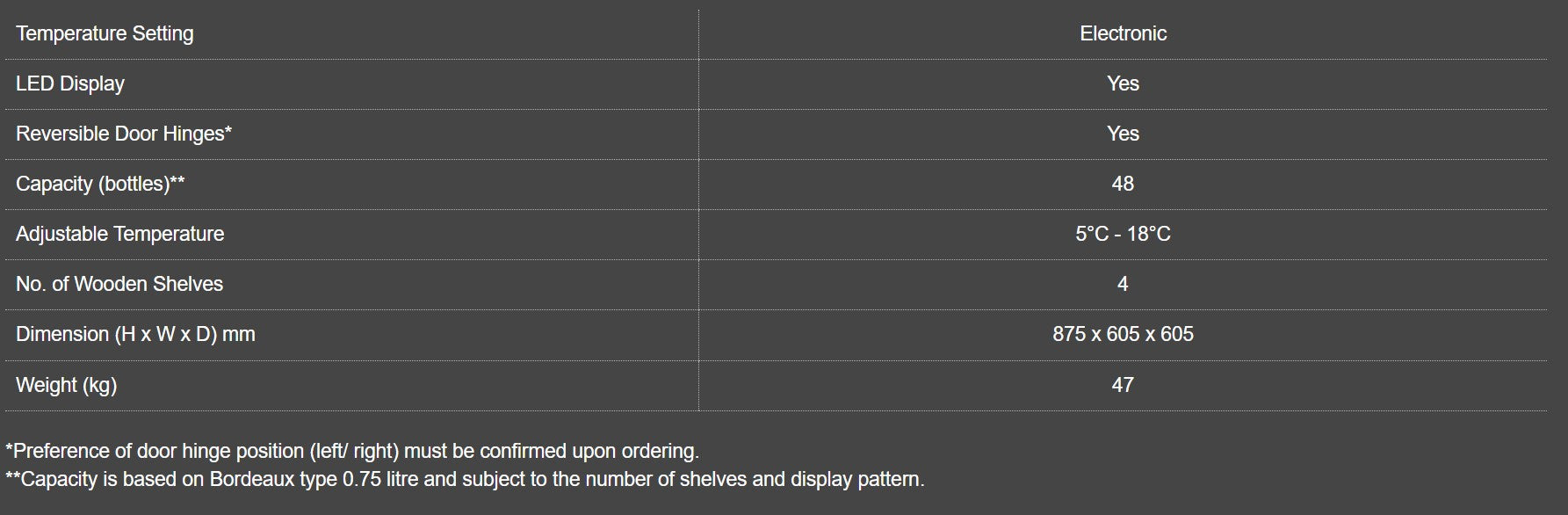 Vintec Classic Series - VWS048SCA-X