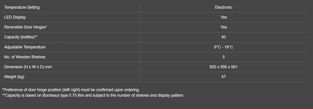 Vintec Seamless Stainless Steel Series VWS050SSA-X
