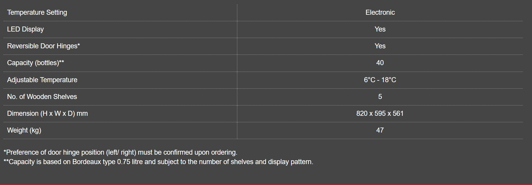 Vintec Seamless Stainless Steel Series VWS050SSA-X