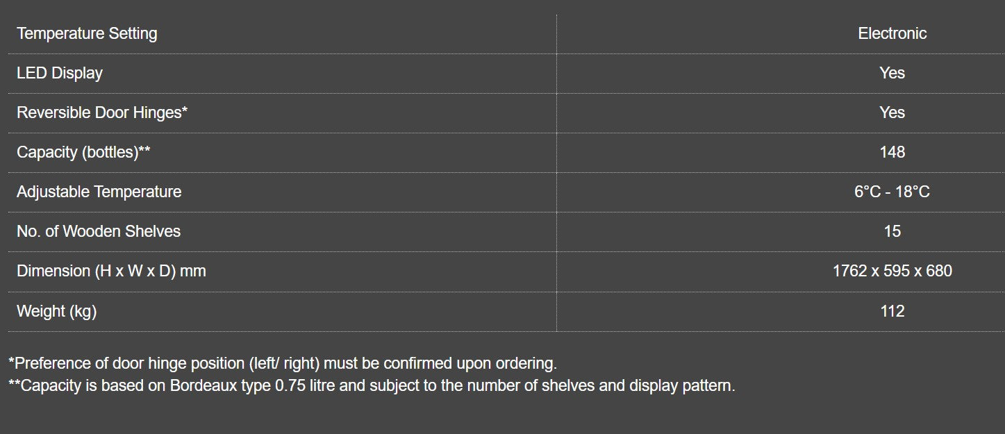 Vintec  Classic Series VWS165SCA-X