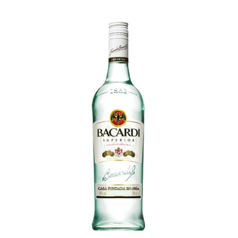 Bacardi White Rum 1 Litre Cuban-style light rum bottle
