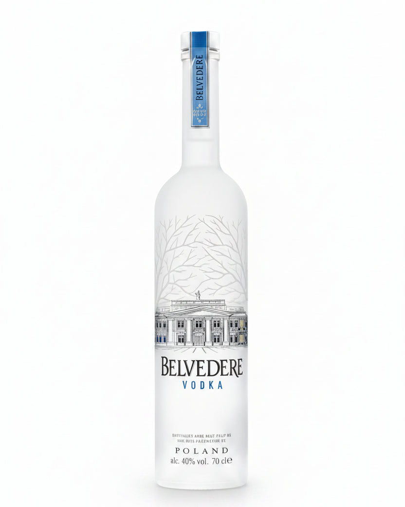 Belvedere Vodka 700ml Polish premium rye vodka bottle
