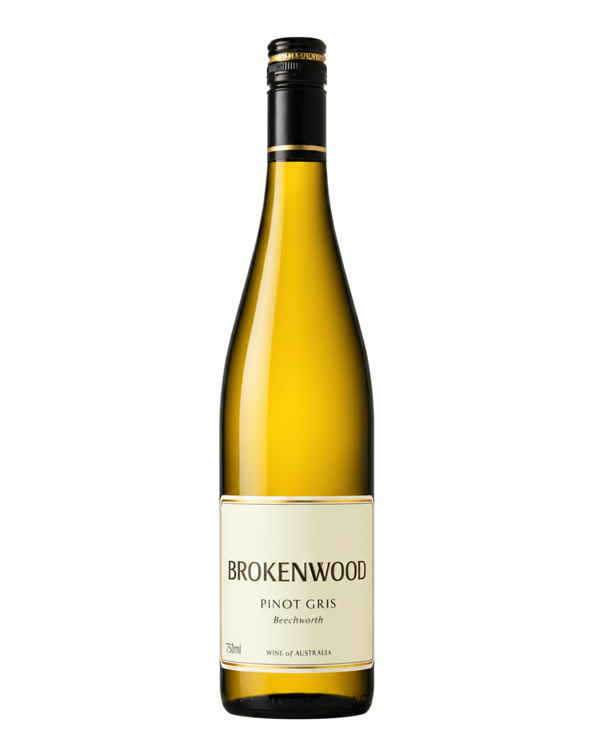 2025 Brokenwood Beechworth Pinot Gris Victoria Australia white wine bottle