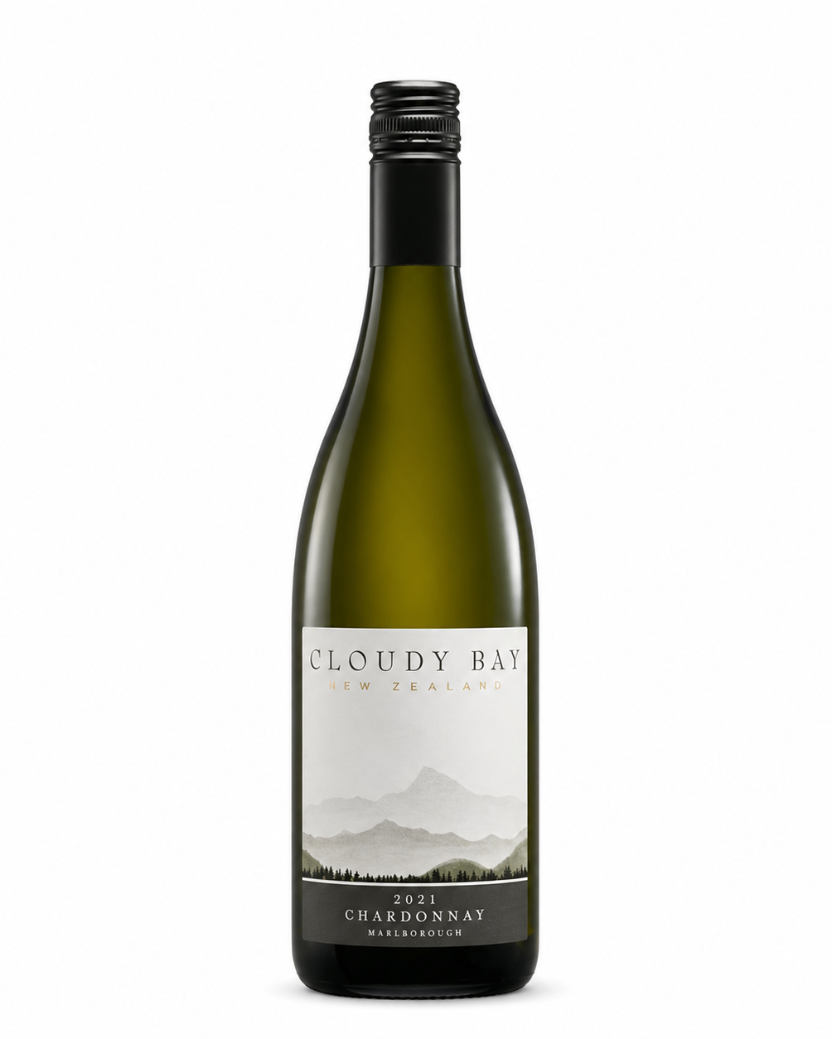 2021 Cloudy Bay Marlborough Chardonnay white wine bottle
