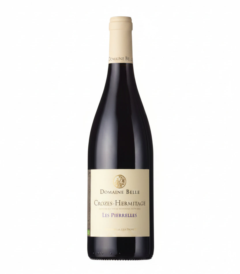2020 Domaine Belle Crozes-Hermitage Les Pierrelles northern Rhone Syrah red wine bottle