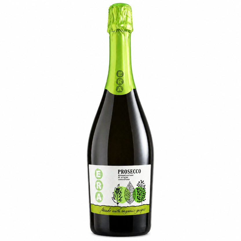 ERA Organic Prosecco Extra Dry Valdobbiadene Veneto Italy certified organic sparkling wine bottle
