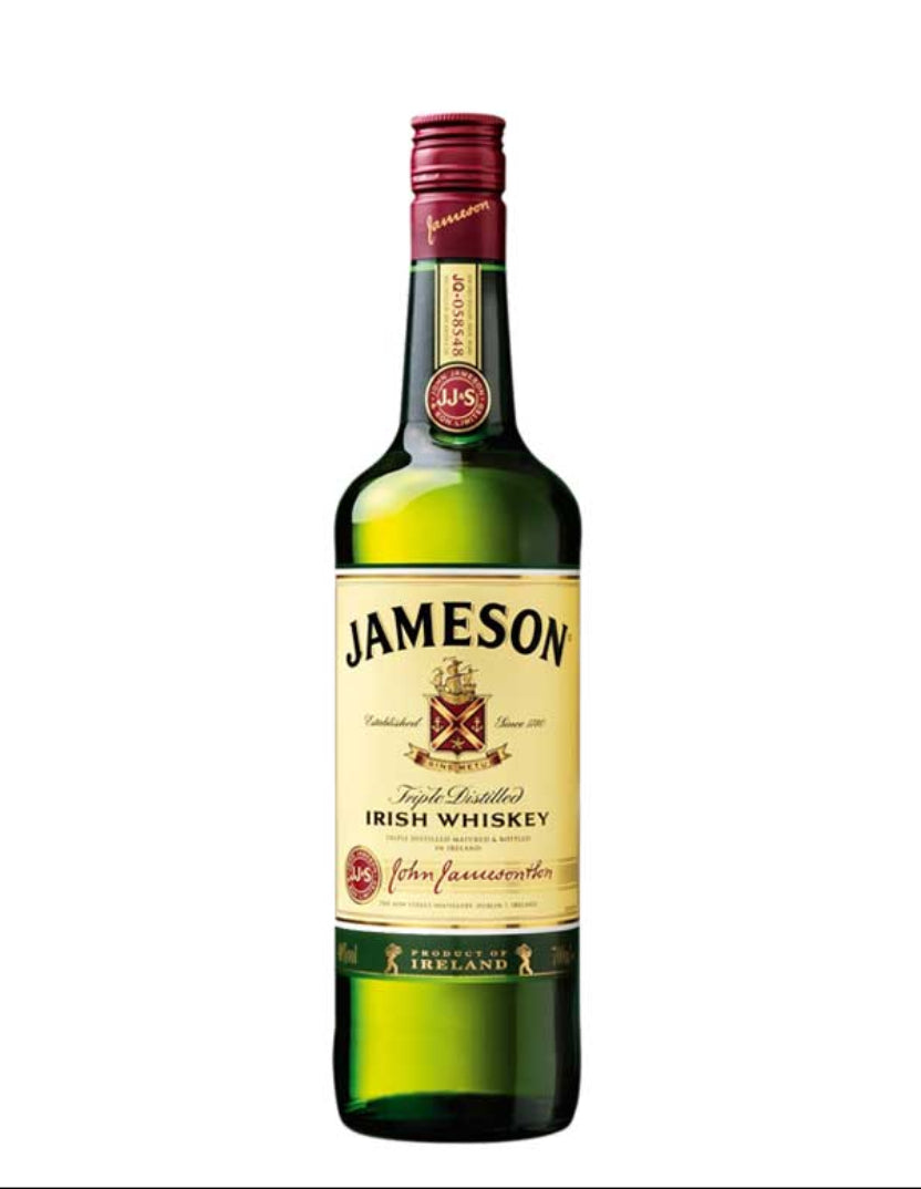 Jameson Irish Whiskey 700ml triple-distilled blended bottle