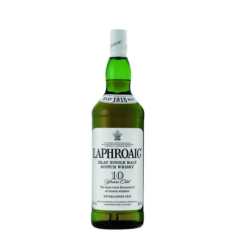 Laphroaig 10 Year Islay Single Malt Scotch Whisky 700ml peaty Scotch bottle
