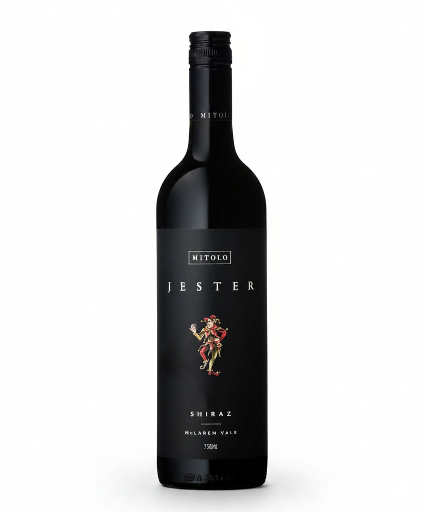 2019 Mitolo Jester McLaren Vale Shiraz red wine bottle