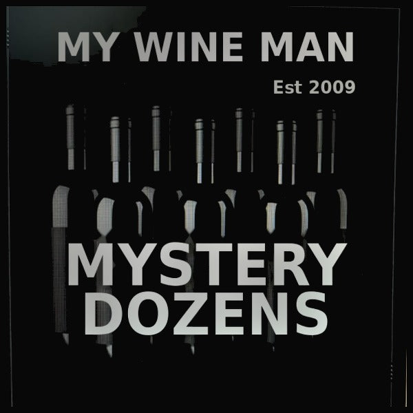 My Wine Man Mystery Dozens — bottles in the cellar