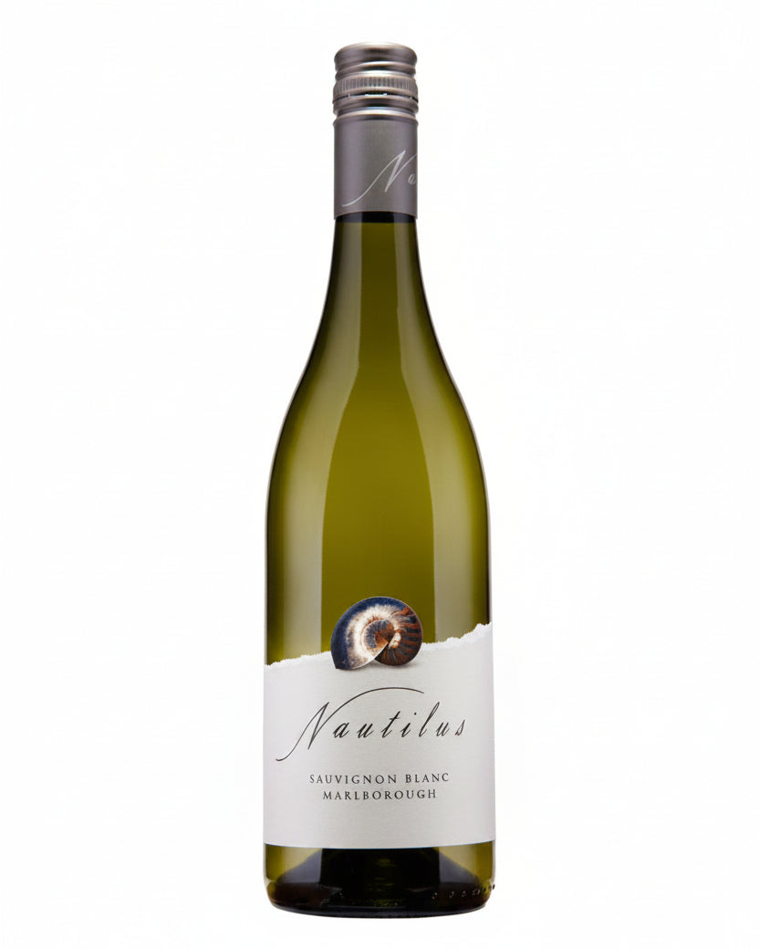 Nautilus Marlborough Sauvignon Blanc New Zealand white wine bottle