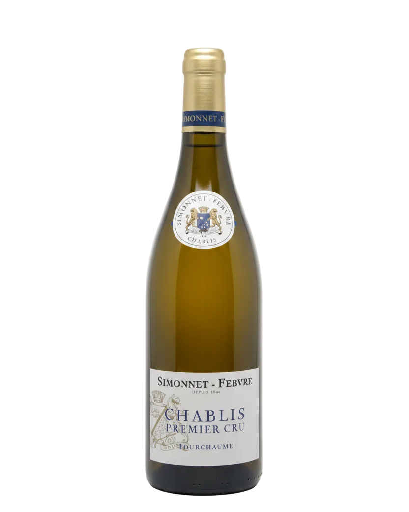 Simonnet-Febvre Premier Cru Fourchaume Chablis white wine bottle