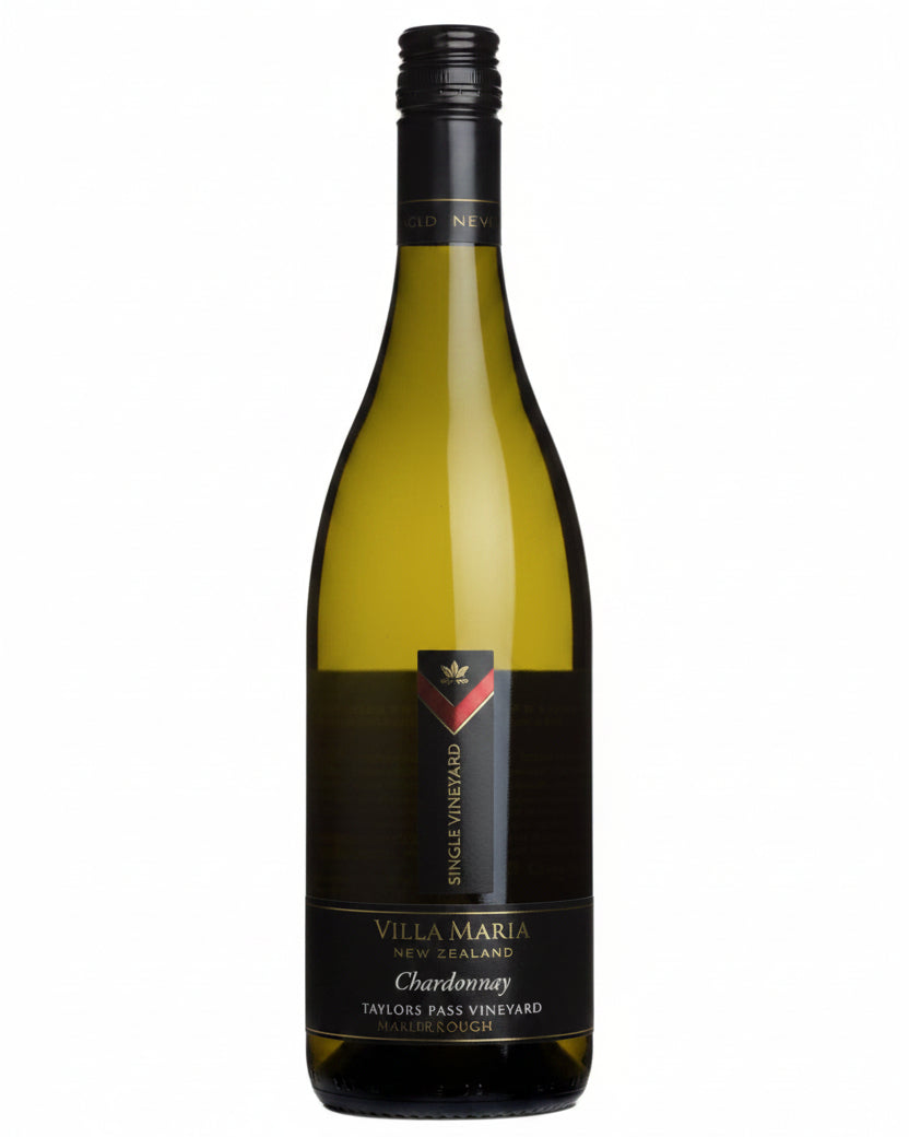Villa Maria Single Vineyard Taylors Pass Marlborough Chardonnay white wine bottle