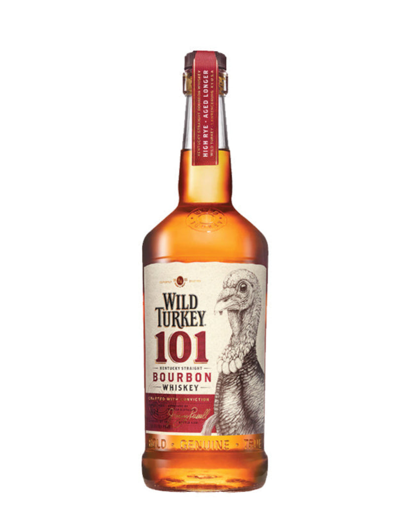 Wild Turkey 101 Kentucky Bourbon Whiskey 1 Litre American high-proof bourbon bottle