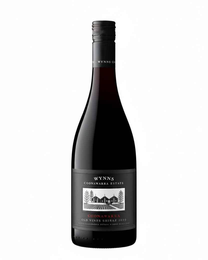 2019 Wynns Coonawarra Black Label Old Vines Shiraz red wine bottle